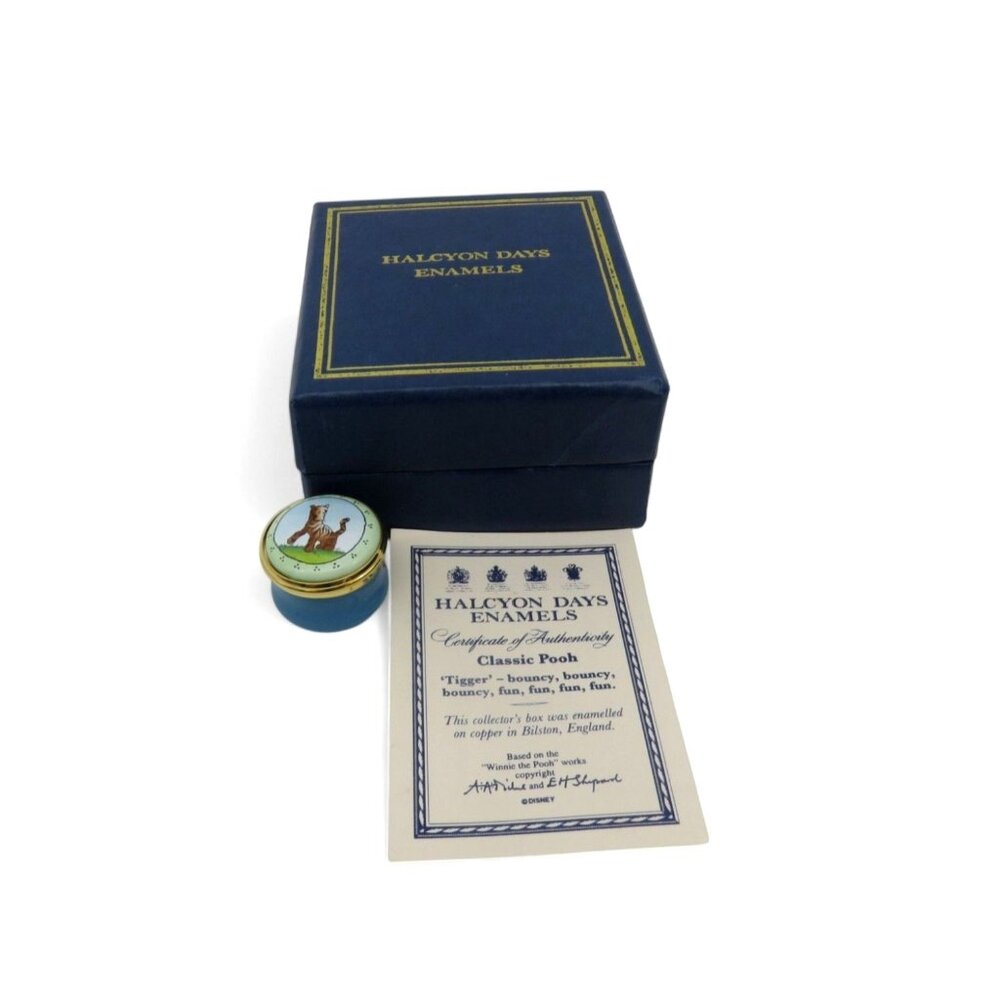 Halcyon Days Classic Pooh Tigger Im The Only One Bilston Enamel England